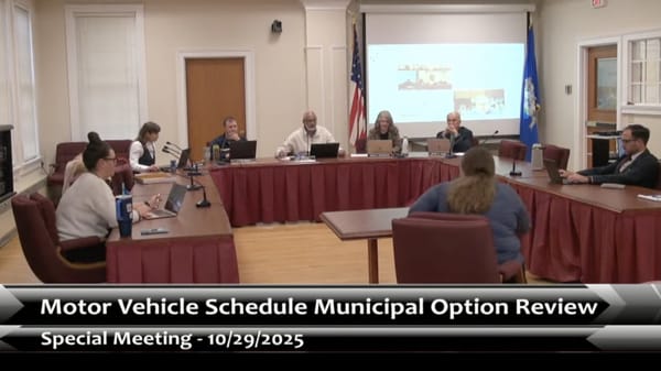 Board of Selectmen Discuss Motor Vehicle Tax Option, Senior Tax Relief, and Next Steps for Country Club Property